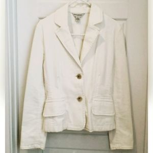 Banana Republic Cotton White Jacket -Size 10